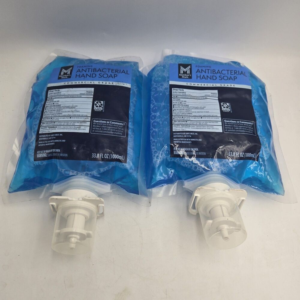 Member's Mark Commercial Foaming Antibacterial Soap 2 Pack Refills, 33.8 Oz Each